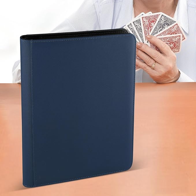 Trading Card Binder 12 Pocket, 720 Pockets Card Binders, Card Collection Binder, Card Album Folder for MTG, TCG, Sports Cards, Game Cards (Dark Blue)