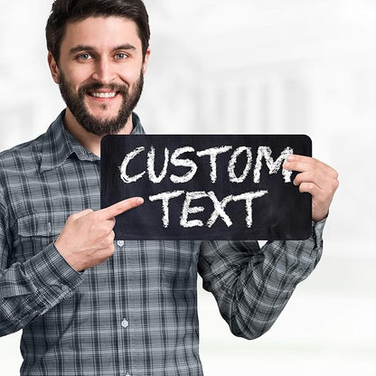 Custom Sign, Custom Street Sign, 11 Font Colors, 13 Font Styles, 4 Hole Options, 22 Sizes, 6x12 Inches, Rust Free DiBound, Fade Resistant, Made in USA by My Sign Center (Chalkboard Black)