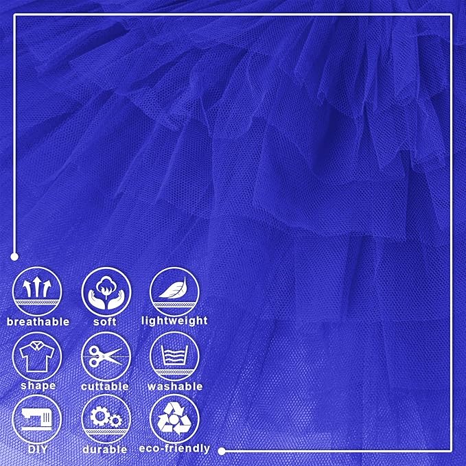 Royal Blue Tulle Fabric Roll 6 Inch X 300 FT (100 Yards) Matte Tulle Ribbon Netting Mesh Spool for DIY Tutu Skirt Wedding Bow Gift Wrapping Baby Shower Christmas Party Halloween Decorations