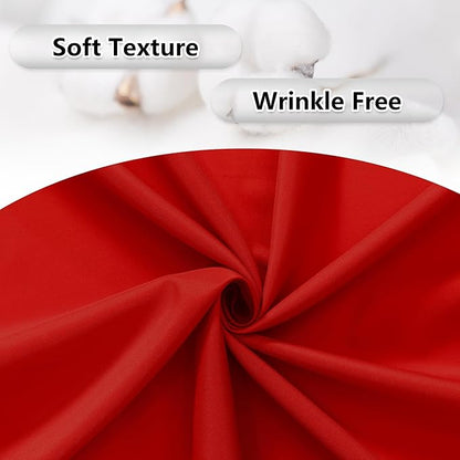 MEETSKY Red Backdrop Curtains for Party Valentine's Day Arch Stage Wedding Ceremony Red Curtains Fabric Photography Backdrop Drapes for BBirthday Party Baby Shower Christmas, 5ft x 8ft, 2 Panels