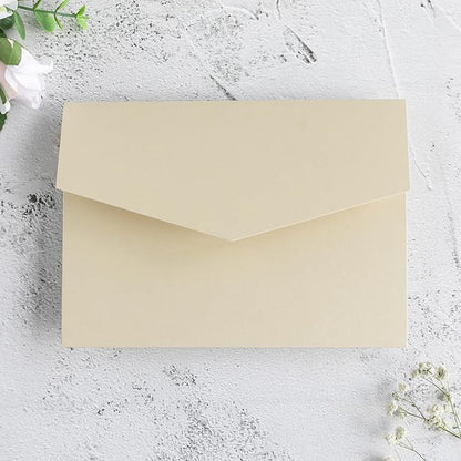 20 PCS Champagne Tri-fold Laser Cut Wedding Invitation Pockets for 5x7 Wedding Cards Bridal Shower Engagement Quinceanera Invitation
