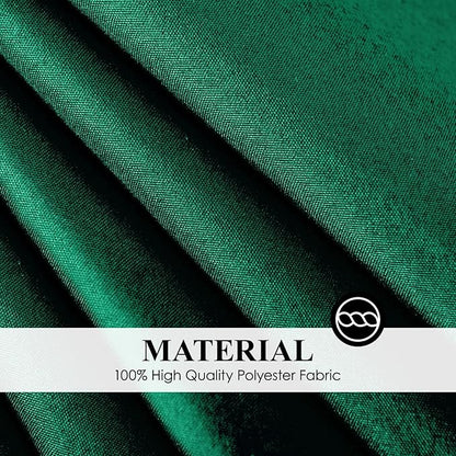 Round Tablecloth 132 Inch 2 Pack Dark Green Tablecloths Washable Decorative Linen Polyester Table Clothes Cover for Dining Table Banquets Buffet Parties and Wedding