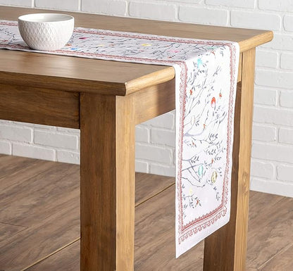 Maison d' Hermine Table Runner 100% Cotton Single Layer Table Runners 36 inches Long for Thanksgiving Christmas Decorations Home Kitchen Dining Party Wedding (Fairy Christmas, 14.5" x 36")