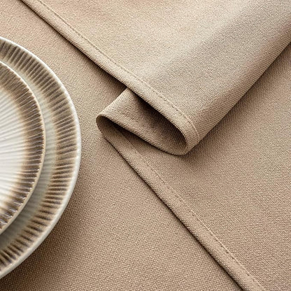 MIULEE Brown Linen Tablecloth 60x84 Inch Rectangle Table Cloth Waterproof,Stain Resistant & Wrinkle Resistant for Dining Party Wedding