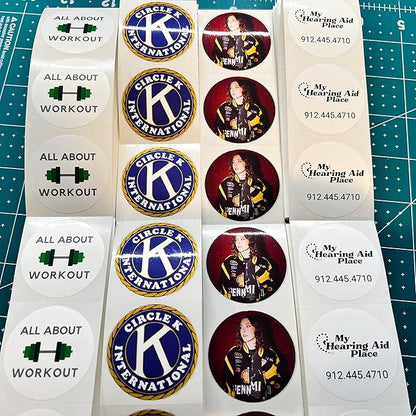 150 Custom Circle/Square BOPP Roll Labels- Personalized Stickers for Business Logo, Party, Wedding Favor, Baby Shower-Any Design Text + Image, Matte/Gloss Finish (4 * 2 Inch)