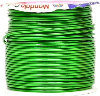 Mandala Crafts 16 Gauge Anodized Aluminum Craft Wire for Jewelry Making – 390 FT Colored Flexible Silver Black Gold Purple Red Kelly Green Wire - Bendable for Bonsai Armature Crafting Sculpting
