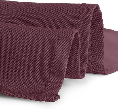 Gee Di Moda Rectangle Tablecloth - 60 x 102 Inch Burgundy Table Cloth for 6 Foot Rectangle Table - Heavy Duty Washable Fabric - for 6 Ft Buffet Table, Holiday Party, Dinner, Wedding & Baby Shower