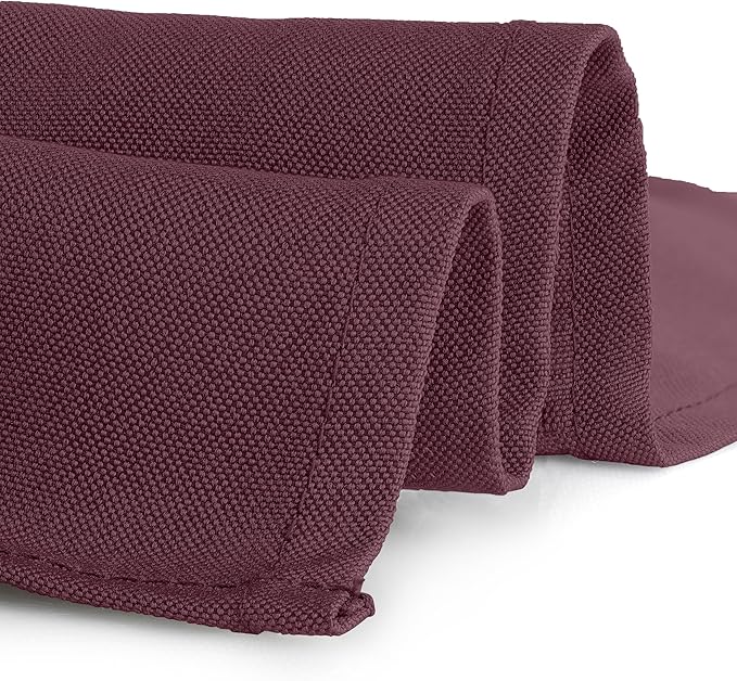 Gee Di Moda Rectangle Tablecloth - 90 x 156 Inch Burgundy - Heavy Duty Washable Polyester - 8 Ft Table, Holiday Party, Wedding & Baby Shower