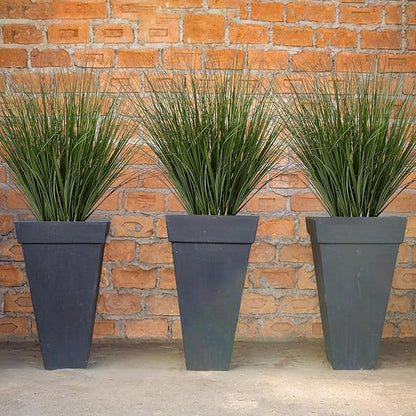 48PCS Fake Plants Artificial Wheat Grass Greenery Plastic Plants Fake Grass Artificial Plants for Outdoor Decor Artificial Grass Plant with Greenery Stems for Indoor Home Decoration 26.4"