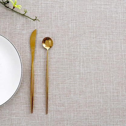 maxmill Flaxy Faux Linen Tablecloth with 2-Tone Slubby Texture Wrinkle Free Anti-Shrink Soft Table Cloth for Kitchen Dining Tabletop for Outdoor and Indoor Use Rectangle 60 x 84 Inch Linen