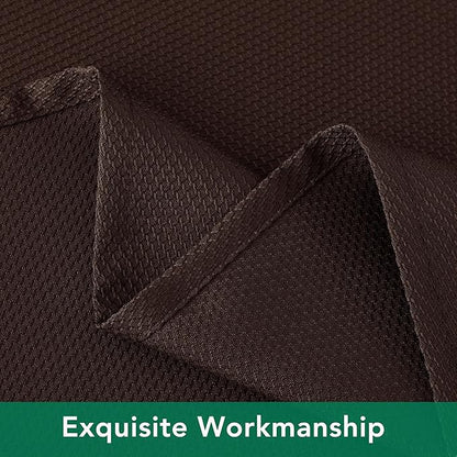 Biscaynebay Textured Fabric Square Tablecloth 60x60 Inch, Brown Water Resistant Table Cloth Small Card Folding Table Covers Linen for Dining, Kitchen, Wedding and Parties etc. Machine Washable