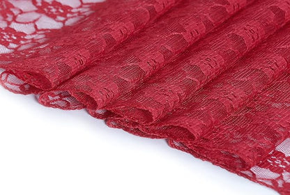 MDS Pack of 12 Wedding 12 x 108 inches Satin Table Runner for Wedding, Decorations for Birthday Parties, Banquets, Graduations, Engagements, Runners fit Rectangle, Round Table- Apple red