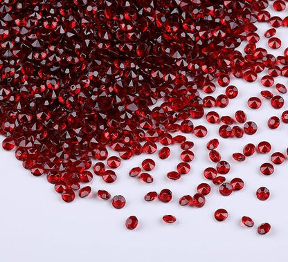 10000 pcs/Pack Wedding Table Scatter Confetti Crystals Acrylic Diamonds Vase Fillers 4.5 mm Rhinestones for Wedding, Bridal Shower, Vase Beads Decorations (Burgundy)