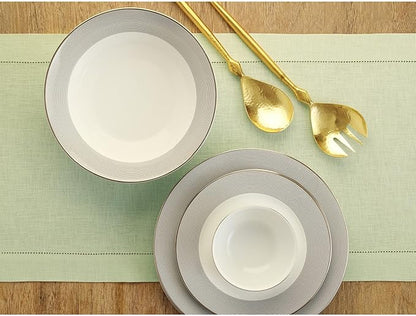 Solino Home Linen Sage Green Table Runner 144 Inches Long - 100% Pure Linen Extra Long Table Runner 14 x 144 Inch for Fall, Autumn, Thanksgiving - Classic Hemstitch