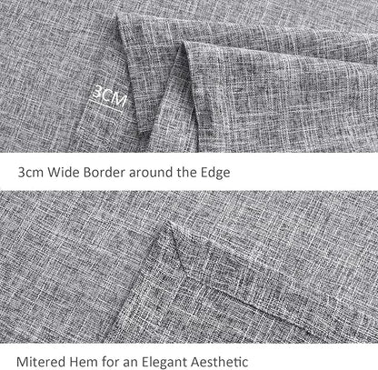 maxmill Flaxy Faux Linen Table Cloth with 2-Tone Slubby Texture Wrinkle Resistant Anti-Shrink Soft Tablecloth for Kitchen Dining Tabletop for Banquet Parties Rectangle 52 x 70 Inch Light Grey