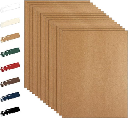 28 Sheets Brown Cardstock 8.5 x 11 Printer Paper, 92lb Heavyweight Thank You Card Stock for Greeting Cards, Wrapper, Invitations, DIY Cards Making, Certificates