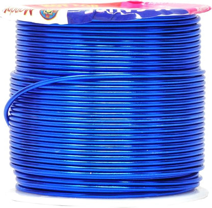 Mandala Crafts 16 Gauge Anodized Aluminum Craft Wire for Jewelry Making – 390 FT Colored Flexible Silver Copper Gold True Blue Purple Pink Wire - Bendable for Bonsai Armature Crafting Sculpting