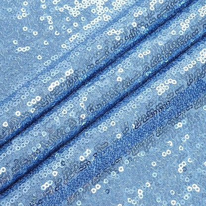 Eternal Beauty Baby Blue Sequin Backdrop, 20x10 Ft Glitter Background Curtains for Shimmer Photography Party Wedding Birthday Back Drop Decor