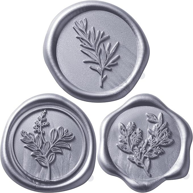 Wax Seal Stickers (60 Pcs, 3 Designs in 1 Pack) Premium Envelope Seal Stickers for Wedding Invitation Envelopes, Adhesive Wax Seals, Perfect for Seating Chart, Gift Wrapping