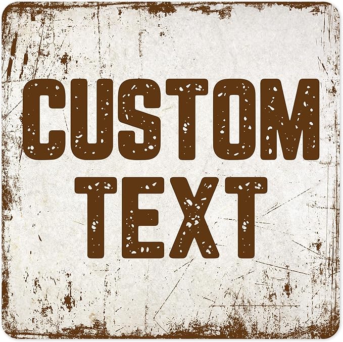 Custom Sign, Custom Street Sign, 11 Font Colors, 13 Font Styles, 4 Hole Options, 22 Sizes, 30x30 Inches, Rust Free DiBound, Fade Resistant, Made in USA by My Sign Center (Rustic)