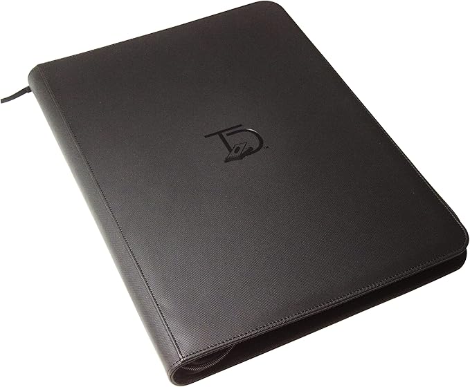 TopDeck 1000 Card Binder - TCG Portfolio - 16 Pocket Card Binder - Ringless Binder Compatible with Pokemon Cards, Yu-Gi-Oh, Magic the Gathering, and More - Side Load Sleeves - Cards Album (Black)