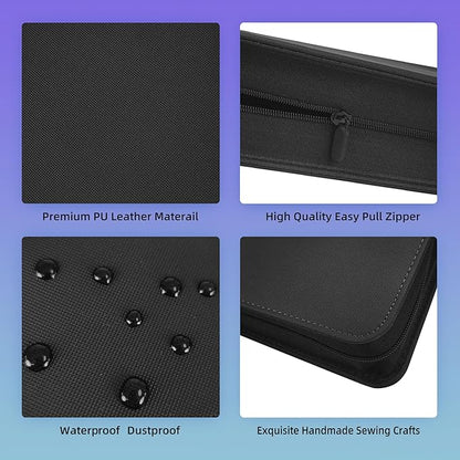 4 Pockets Premium Card Binder 160 Cards Trading Card Binders No Ring Card Storage Display Album(4 Pocket 160 Card Slot,Black)