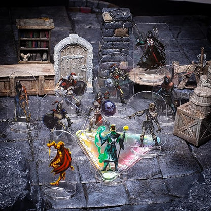 Arcknight Flat Plastic Miniatures: Underground; 62 Unique Subterranean-Themed Minis for DND 5e and Pathfinder; Affordable, Skinny Figurines for Dungeons and Dragons and Other Tabletop RPG Games