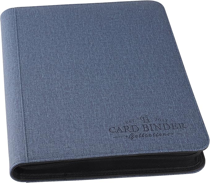Trading Card Binder, Card Collection Binder with 540 Side Loading Pockets, 9 Pocket Album Folder for TGC,MTG, Baseball Cards, Yugioh (Blue)