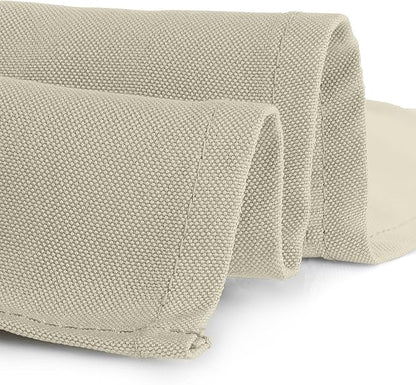 Gee Di Moda Rectangle Tablecloth - 60 x 126 Inch Ivory Table Cloth for 8 Foot Rectangle Table - Heavy Duty Washable Fabric - for 8 Ft Buffet Table, Holiday Party, Dinner, Wedding & Baby Shower