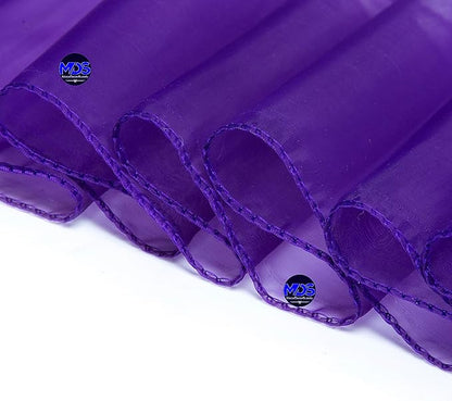 MDS Pack of 200 PCS Organza Chair Sashes Wider Dining Chair Bows Ribbon Tie Back for Wedding Party Birthday Bridal Shower Reception Event Banquet Home Chair Cover Decoration - Purple