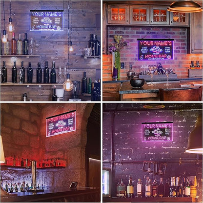 ADVPRO Personalized Your Name Custom Home Bar Beer Established Year Dual Color LED Neon Sign Green & Blue 24 x 16 Inches st6s64-p1-tm-gb