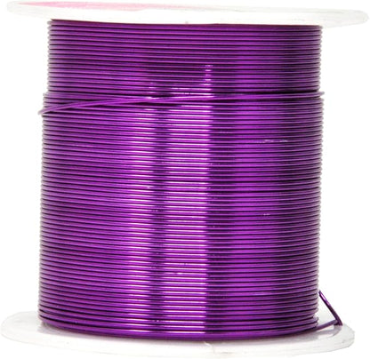 Mandala Crafts 22 Gauge Anodized Aluminum Craft Wire for Jewelry Making - 450 FT Colored Flexible Silver Copper Purple Pink Brown Ice Blue Wire - Bendable for Bonsai Armature Crafting Sculpting