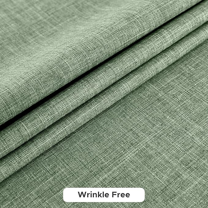 Fitable Faux Linen Tablecloths for Rectangle Tables: Water & Stain Resistant Farmhouse Table Cloth, Washable Burlap Textured Table Covers for Kitchen Dining Party(2 Pack, 60x84 Inch, Sage Green)