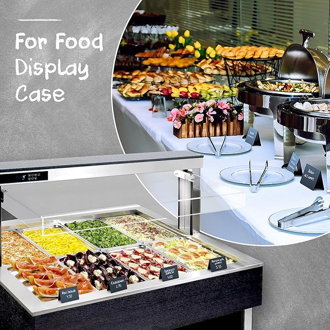 10 Pack Mini Chalkboard Table Tent Signs 4x3 – Reusable Food Labels for Buffet Party & Wedding – Plastic Display Chalk Board Tags for Catering & Event Displays