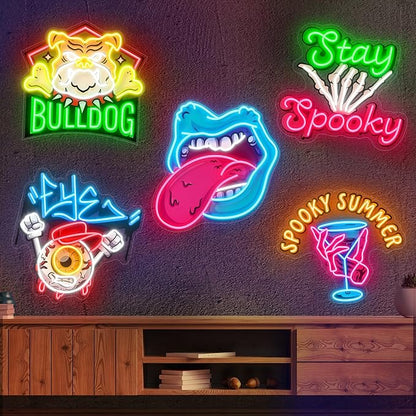 SELICOR Custom Logo Neon Sign - Personalized LED Business Logo with UV Printing, Customized LED Neon Light Up Sign for Home Bar Salon Shops Nails Beauty Company Logo Office Wall