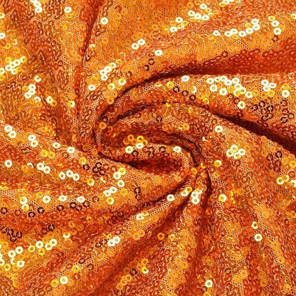 Eternal Beauty Orange Sequin Backdrop, 6x8 Ft Halloween Glitter Background Curtains for Shimmer Photography Party Wedding Birthday Back Drop Decor