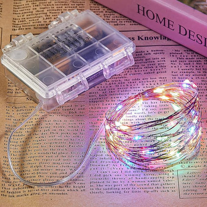1 Pack 65.6 Ft. Battery Operated Outdoor String Lights with Remote & Timer, LED Multi Color Fairy Lights, Waterproof Twinkle Lights for Bedroom, Dorm, Mason Jar, Wedding, Party, Christmas