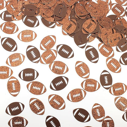 200PC Football Confetti for Table,Football Baby Shower Decorations, Football Birthday Party Decorations,Football Themed Party Supplies