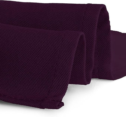 Gee Di Moda Rectangle Tablecloth - 60 x 84 Inch Eggplant Table Cloth for 5 Foot Rectangle Table - Heavy Duty Washable Fabric - for 5 Ft Buffet Table, Holiday Party, Dinner, Wedding & Baby Shower