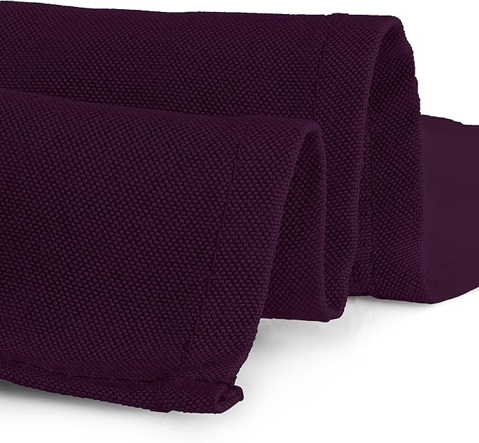 Gee Di Moda Rectangle Tablecloth - 60 x 126 Inch Eggplant Table Cloth for 8 Foot Rectangle Table - Heavy Duty Washable Fabric - for 8 Ft Buffet Table, Holiday Party, Dinner, Wedding & Baby Shower