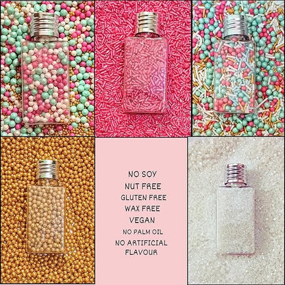 Confect Sprinkles – Princess Party Edible Sprinkles | Mix with Golden Pearl, Blue & White Dragees, , Mint green, White Sparkling Sugar & Pink Jimmies | Vegan, Gluten-Free Cake & Cupcake Decorating Topping - 5 Oz