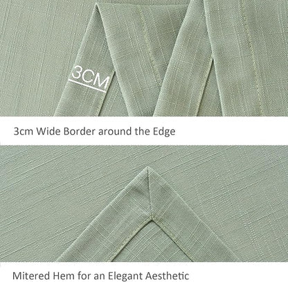 maxmill Lux Faux Linen Tablecloth with Slubby Textured Weaves Wrinkle Free Anti-Shrink Soft Table Cloth for Kitchen Dining Tabletop for Outdoor and Indoor Use Rectangle 60 x 84 Inch Sage Green