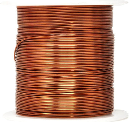 Mandala Crafts 22 Gauge Anodized Aluminum Craft Wire for Jewelry Making - 450 FT Colored Flexible Silver Copper Purple Pink Brown Ice Blue Wire - Bendable for Bonsai Armature Crafting Sculpting