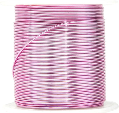 Mandala Crafts 22 Gauge Anodized Aluminum Craft Wire for Jewelry Making - 450 FT Colored Flexible Silver Copper True Blue Pink Ice Blue Green Wire - Bendable for Bonsai Armature Crafting Sculpting