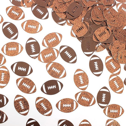 200PC Football Confetti for Table,Football Baby Shower Decorations, Football Birthday Party Decorations,Football Themed Party Supplies