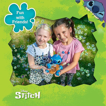 Stitch NO Spill Musical Bubble Machine | Bubble Toy for Toddlers and Kids | Amazon Toys Exclusive with 16 oz of Extra Bubble Solution (Bubble Solution Bottle Colors Will Vary)