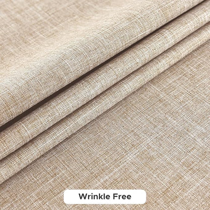 Fitable Faux Linen Tablecloths for Rectangle Tables: Water & Stain Resistant Farmhouse Table Cloth, Washable Burlap Textured Table Covers for Kitchen Dining Party(2 Pack, 60x120 Inch, Beige)