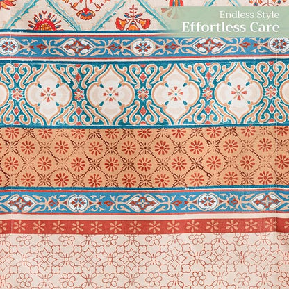 Maison d' Hermine Table Runner 100% Cotton Double Layer Table Runners 108 inches Long for Thanksgiving Christmas Decorations Home Kitchen Dining Party Wedding (Romane, 14.5" x 108")
