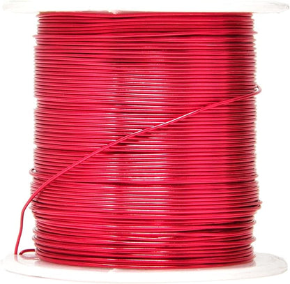 Mandala Crafts 22 Gauge Anodized Aluminum Craft Wire for Jewelry Making - 450 FT Colored Flexible Silver Copper True Blue Black Red Kelly Green Wire - Bendable for Bonsai Armature Crafting Sculpting