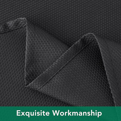 Biscaynebay Textured Fabric Round Tablecloths 60", Black Table Cloth Water Resistant Small Circle Folding Table Covers Linen Washable for Dining, Kitchen, Wedding and Parties etc